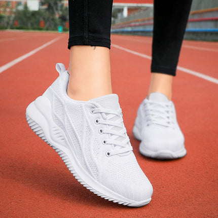 Large Size Sneakers Women's Spring and Summer New Flat Mesh Women's Shoes Women's Running Shoes Hollow Upper Casual Shoes
