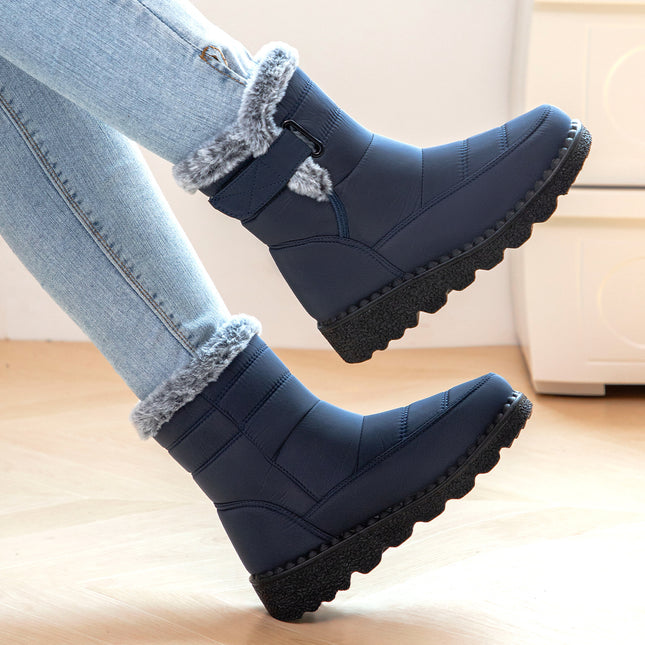 Women's Shoes with Plush Lining and Thickened Cotton Boots, Cross-Border Temu Height-Increasing Thick-Soled Cotton Shoes, Large Size Winter Polyurethane Women's Boots