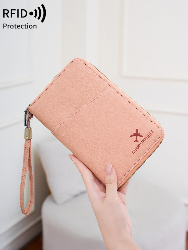 Cross-Border New Rfid Anti-Theft Passport Holder, Stylish and Simple Travel Passport Wallet and Document Organizer