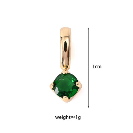 European and American Fashion Free Assembly DIY Accessories Twelve Birthstones December Birthstone Pendant Colorful Zircon Color Retention