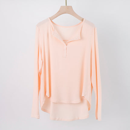 Summer New Style Yoga Top Long-Sleeved Women's Ribbed Loose Blouse Quick-Drying Running Sports Long-Sleeved Quick-Drying T-Shirt for Women