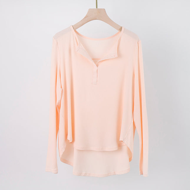 Summer New Style Yoga Top Long-Sleeved Women's Ribbed Loose Blouse Quick-Drying Running Sports Long-Sleeved Quick-Drying T-Shirt for Women