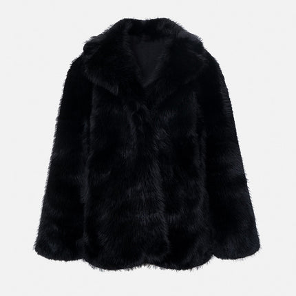 Imitation Fox Fur Grass Coat Imitation Fox Fur Lazy Style Paris Women's Fashion Fur Coat
