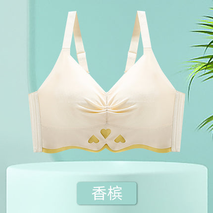 Big Chest Showy Small Chest Underwear Women's Full Cup Thin Gathering Anti-sagging Parammary Litching Bra with Strong Bra