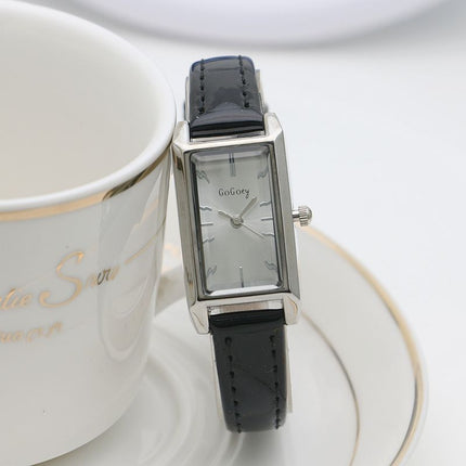 Small Rectangular Thin Strap Simple Women's Leather Strap Watch Trendy Leather Strap Watch Women's Quartz Watch 270