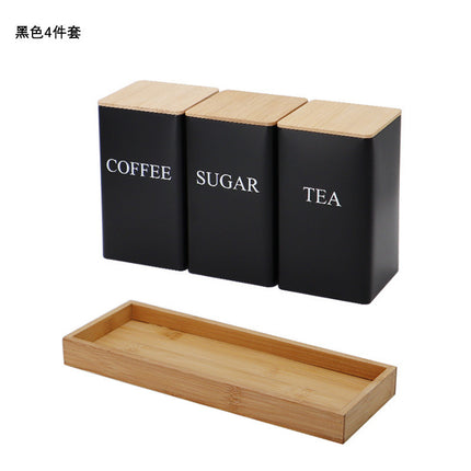 TEA,COFFEE,SUGAR Combination suit Tea Tea Coffee Candy Tinplate Box Jar Tea Bag Capsule Storage