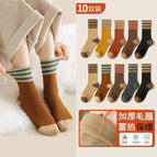 [Heat Storage Lock Temperature] 10 Double Pack Combination A B / Winter padded stockings (35-40 free size)