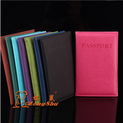 Leather Passport Cover, Passport Bag, Logo Wholesale, English Pu Leather Passport Holder, Amazon Cross-Border Card Holder