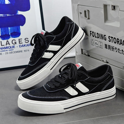 Spring and Autumn Men's Canvas Shoes, Korean Style, Versatile, Trendy, Casual Sports Board Shoes, Youth Student Shoes - Clearance