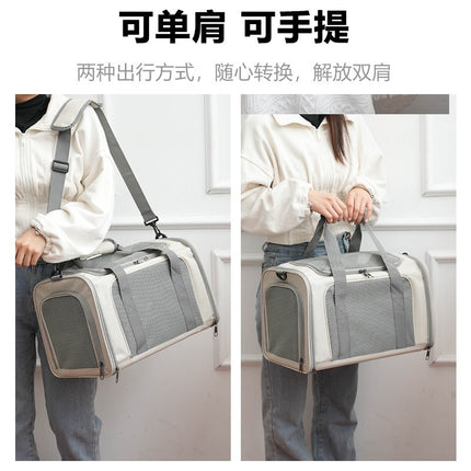 Cat Bag Outgoing Portable Large Capacity Breathable Cat Car Cage Cat Cage Dog Bag Portable Crossbody Foldable Pet Bag