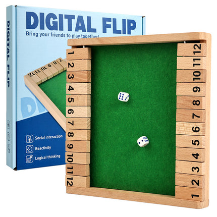 Four-sided Digital Flip Toy Family Parent-child Dice Game Four-person Interactive Party Table Game Drinkers Puzzle