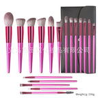 18 pieces rose red wooden handle + brush bag