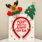 Elk christmas tree headband