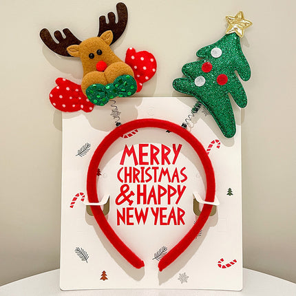 Christmas Antler Headband Holiday Costume Headband Cartoon Hairband for Women 2026 New Children's Hairpin Hair Accessory Gift