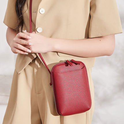 Summer Fashion Simple Women's Crossbody Bag Vertical Versatile Solid Color Mini Mobile Phone Bag Niche Design Shoulder Bag
