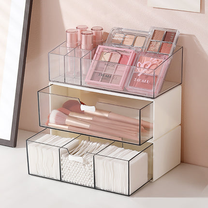 Transparent Storage Box Cosmetics Organizer Desktop Lipstick Makeup Brush Skin Care Product Pen Holder Makeup Box Storage Shelf
