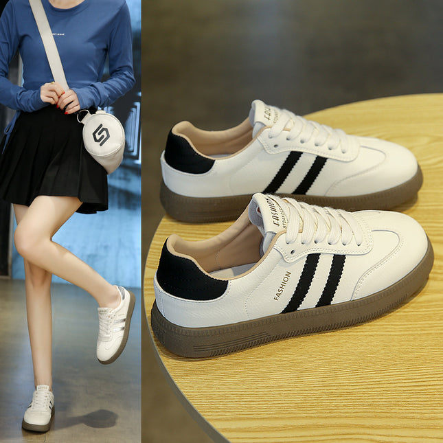 White Shoes for Women, Lightweight Soft Soles, Small Versatile Casual Moral Training Shoes, 2025 Spring New Popular Forrest Gump Sneakers