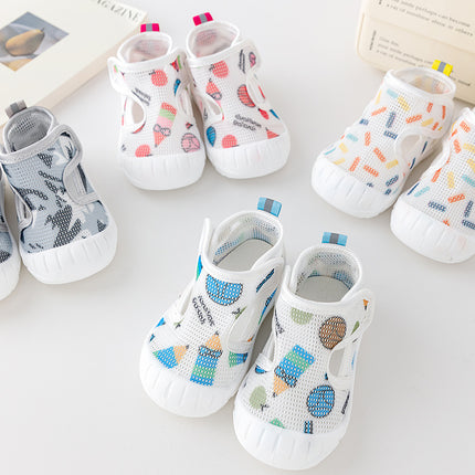 New Toddler Shoes Summer Single Mesh Breathable Boys and Girls Soft Sole Non-slip Baby Sandals Baby Shoes