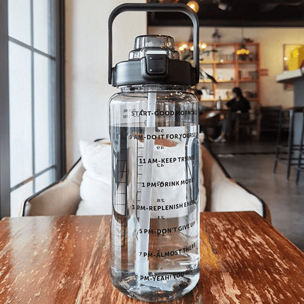 Water Cup, Super Large Capacity, High Appearance, Ton-Ton Barrel, Outdoor Sports Straw Cup, New Scale Cup, High Temperature Resistant Kettle