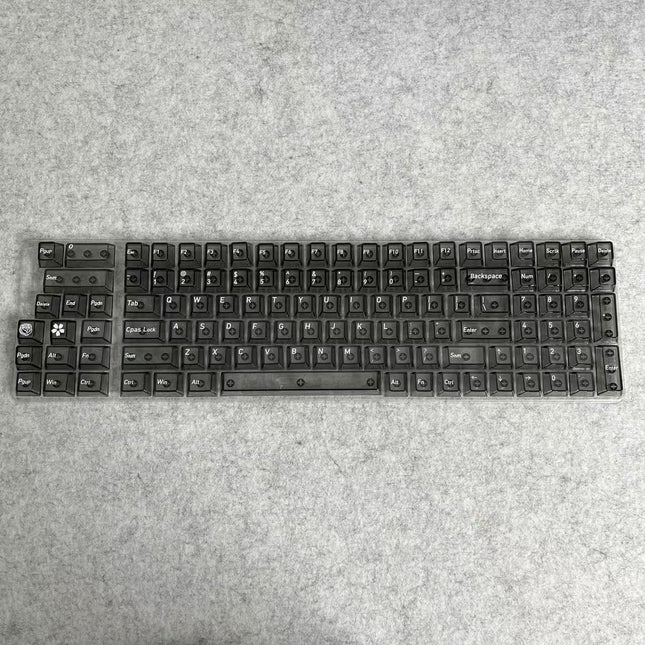 Wholesale 115-Key Four-Sided Transparent Keycaps, Customized Original Height Mda High Aesthetic Cross-Axis Translucent Keycaps
