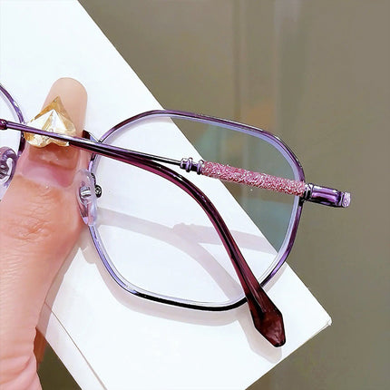 New vintage high-end feeling temperament age-reducing reading glasses wholesale high-end women's fashion slimming anti-blue light elderly glasses