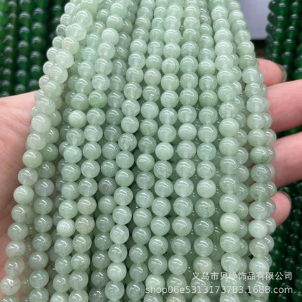 Wholesale high quality chalcedony aquamarine jasper aquatic grass jade loose beads semi-finished jewelry accessories DIY bracelet with beads