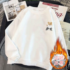 Kung Fu bear White [fleece-lined]] / S