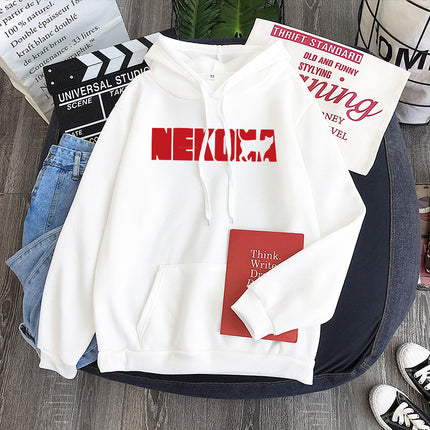 Harajuku Anime Haikyuu Manga Hoodies Nekoma Letter Printed H