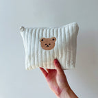 21*18CM / Bear head with storage bag in hand