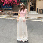 White elongated / XS