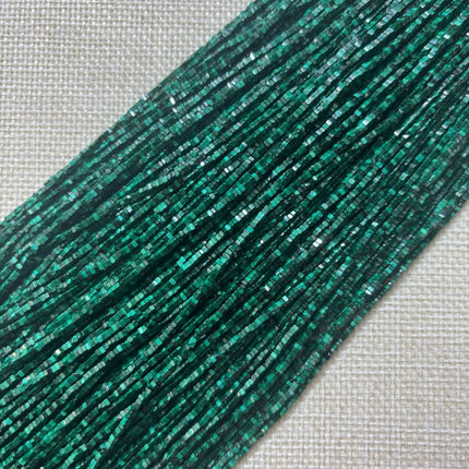 Natural Turquoise Broken Silver Square Spacer Crystal Beaded DIY Bracelet Clavicle Chain Jewelry Accessories Scattered Beads