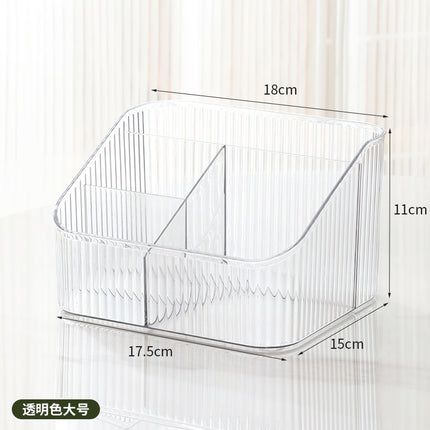 Light Luxury Cosmetics Storage Box Desktop Dressing Table Lipstick Skin Care Products Water Ripple Acrylic Large Capacity Storage Rack