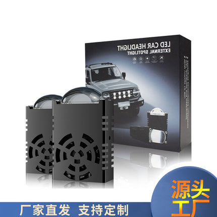 Car grille lamp middle grid lamp car led middle grid double color spotlight motorcycle led spotlight car l ed headlight