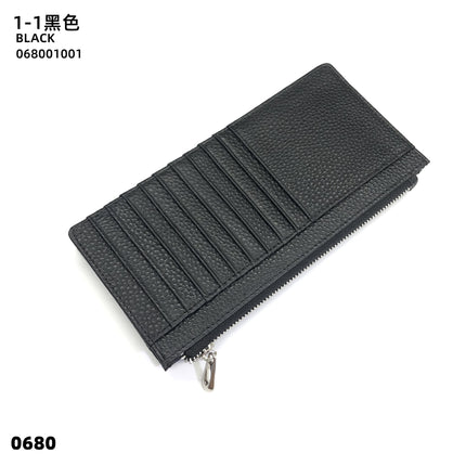 Women's Genuine Leather Fashion Long Zipper Mobile Phone Wallet High-grade Cowhide Men's Large Capacity Card Bag Two-in-One in stock