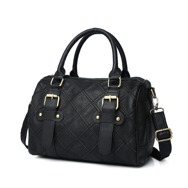 Genuine Leather Contrast Bag / Sac Cuir Véritable Contraste