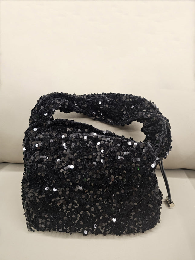 Fashion New Trendy Bags Niche Design Sequin Underarm Bag Trendy Niche High-End Shoulder Handbag