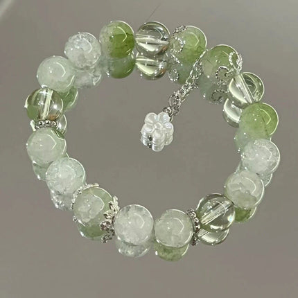 New Chinese-Style Ancient Beaded Elastic String Bracelet, Sweet Girl's Glass Bracelet, Night Market Stall, Cross-Border Live Broadcast Jewelry