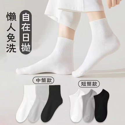 Disposable Socks for Men and Women, Short and Medium Tube Socks, Unisex, Portable Daily Disposable Socks, Deodorant Removable Travel Socks
