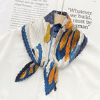 L024-414-01 blue / 70cm wrinkled square towel