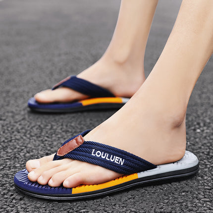 Braided Shoelace Flip-Flops for Men, Summer Outdoor Wear, 2025 New Trendy Soft-Soled Thick-Soled Outdoor Beach Flip-Flops