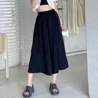 Eight culottes [oblique pocket]-black / 2XL/[70.00 kg-80.00 kg]]