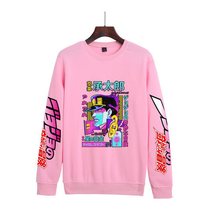 Cross-border Hot Hoodie JOJO's Wonderful Adventure Popular Printing Casual Men's and Women's Round Neck Sweater Autumn and Winter Fashion Spot