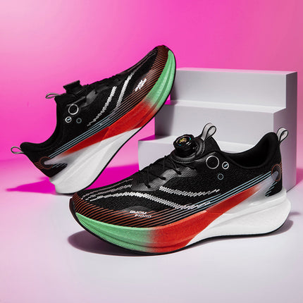 Running Shoes, Sports Shoes, Racing Shock-Absorbing Ultra-Light Running Shoes for Male Teenagers and Students, Carbon Plate Racing Breathable Fly-Woven Mesh