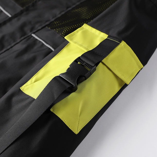 Men's New Cross-border Outdoor Contrast Color Jacket Functional Buckle Pocket Jacket Coat