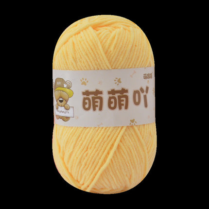 Single-Strand Chenille Medium-Thick Hand-Knitted Wool Crocheted Bag Doll Milk Cotton DIY Wool Ball Material Bag Wholesale