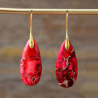 Red gold ear hooks