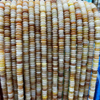 2x6mm (about 150 pieces) / Gold silk jade