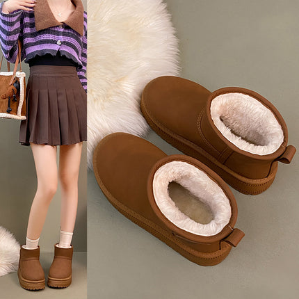 Factory Real Shot of 2025 New Snow Boots, Fleece-Lined and Thickened, Fast Shipping, Trendy Ins Winter Real Terry