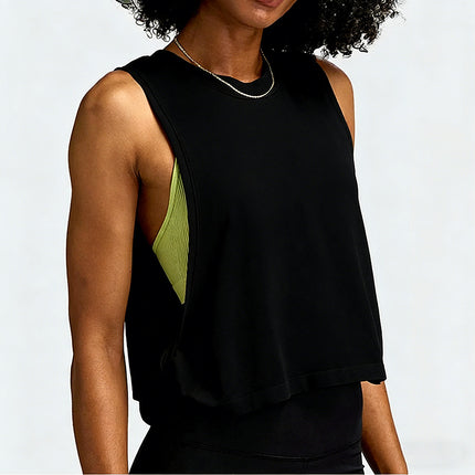Cross-border yoga vest women's hollow back sports blouse outdoor running fitness leisure Joker top wholesale