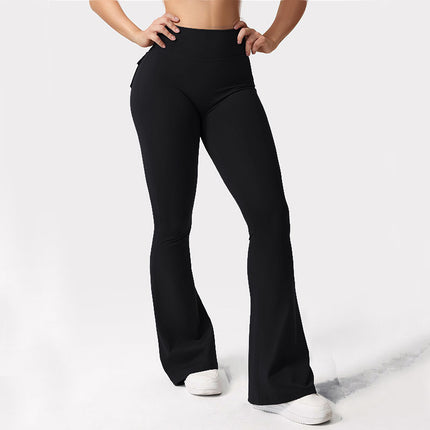 Pocket Yoga Pants Women's Peach Bell Pants Women's High Waist Hip-lifting Sports Tight Pants Quick-drying Yoga Fitness Pants